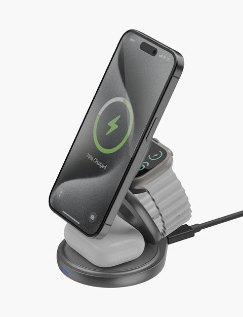 GoMag Gyre – حامل شحن MagSafe 3 في 1