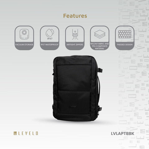 Levelo Aeropact Vacuum Travel Backpack