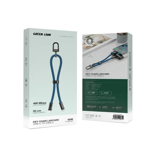 Keychain Lanyard USB-C to USB-C Cable