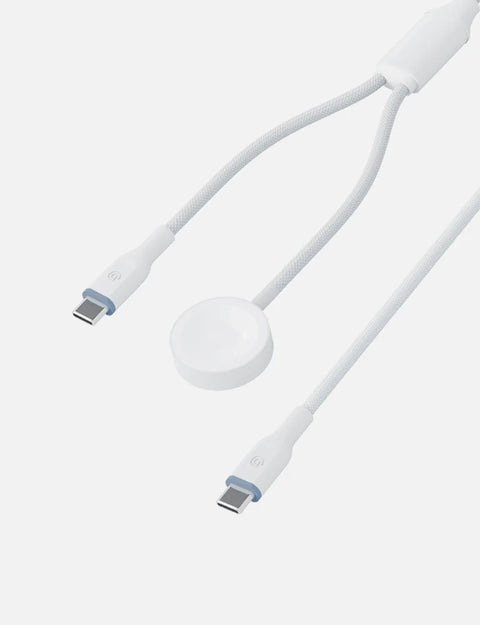 Deuce 2-in-1 USB-C to USB-C or Lightning Cable with Integrated Apple Watch Charger