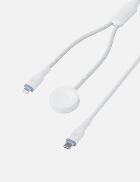 Deuce 2-in-1 USB-C to USB-C or Lightning Cable with Integrated Apple Watch Charger