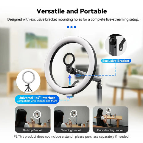 2-in-1 Magnetic Ring Light & Floor Stand Kit