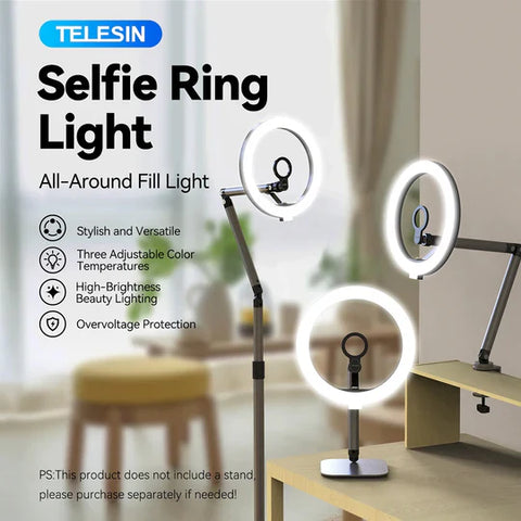 2-in-1 Magnetic Ring Light & Floor Stand Kit