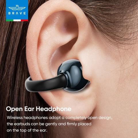 E-31 ClipFit Open Ear Earbuds | Wireless Bluetooth | 23H Playtime | Secure Fit | Touch Control