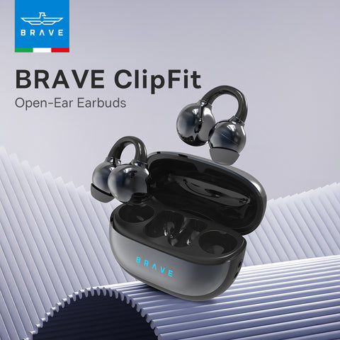 E-31 ClipFit Open Ear Earbuds | Wireless Bluetooth | 23H Playtime | Secure Fit | Touch Control