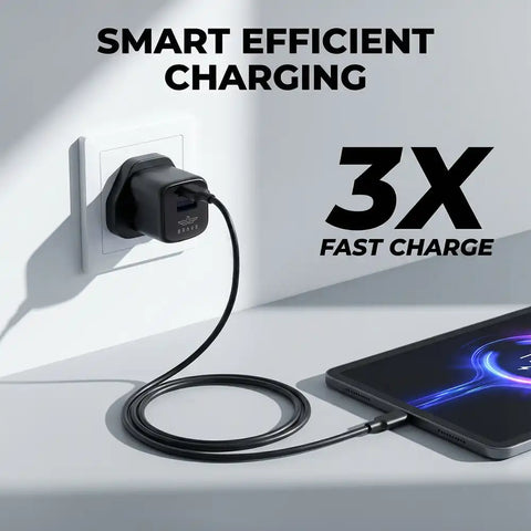 30W - 65W GaN USB + USB-C Wall Fast Charger with Type-C Cable
