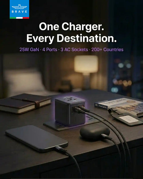 25W GaN Universal Travel Adapter
