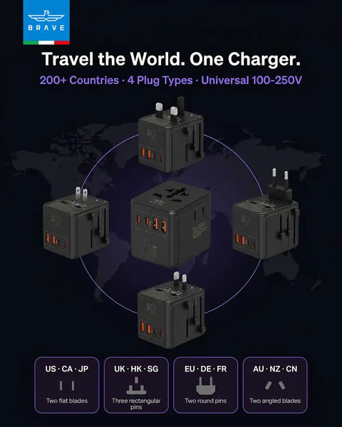 25W GaN Universal Travel Adapter