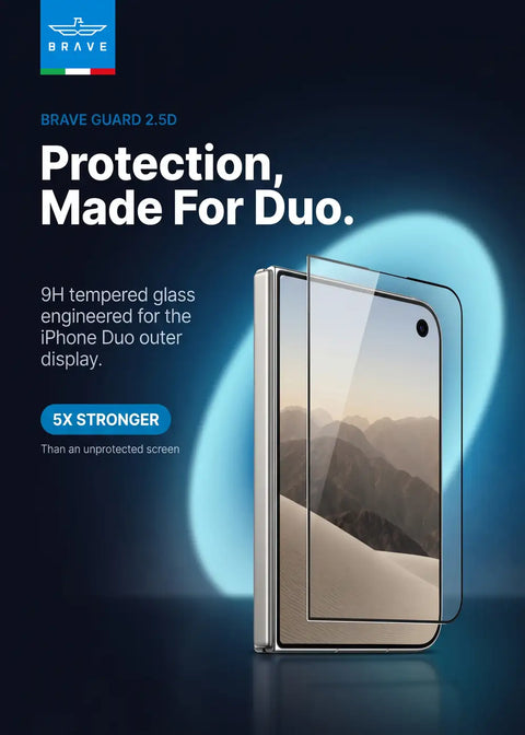 BRAVE Guard IPhone Duo Screen Protector, 9H Tempered Glass, 160° Anti-Spy Filter, HD Clear, Scratch Resistant, SP-18F