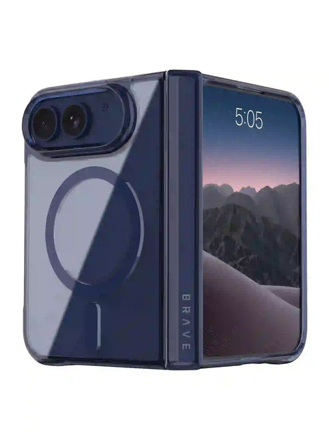 BRAVE GUARD iPhone Duo Magnetic Case, MagSafe Compatible, 15FT Drop Protection, Anti-Yellowing, Shockproof Foldable Cover