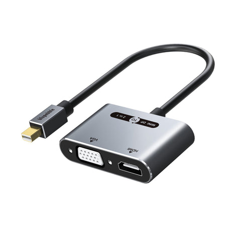 Blupebble Mini DisplayPort To HDMI +VGA 2- IN-1 Adapter