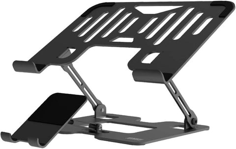 EpicArma Orbit Stand Dual Device Laptop & Phone Stand, Adjustable Foldable Riser for 10-17" Laptops & Smartphones