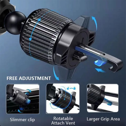 Blupebble RoadMag Axis Car Phone Mount / Air Vent Installation / MagSafe Compatible / 360° Rotation