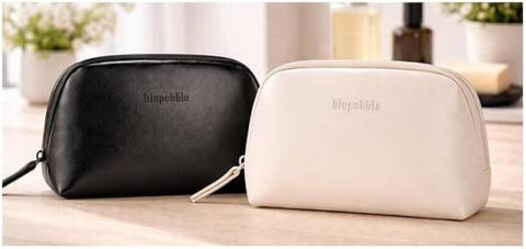 Blupebble Voyager Bag Travel Pouch, Black, Premium Soft-Touch, Zipper Closure,, Tech Pouch Accessories Carry Storage for Charger, Airpods, USB, Pocket 3