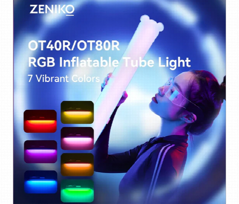 Zeniko Ot80R Rgb Tube Light 80Cm Inflatable 6 Dynamic Effects