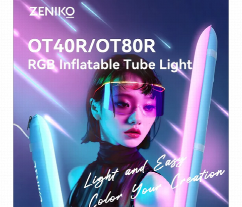 Zeniko Ot80R Rgb Tube Light 80Cm Inflatable 6 Dynamic Effects