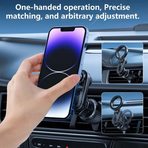 Blupebble RoadMag Axis Car Phone Mount / Air Vent Installation / MagSafe Compatible / 360° Rotation