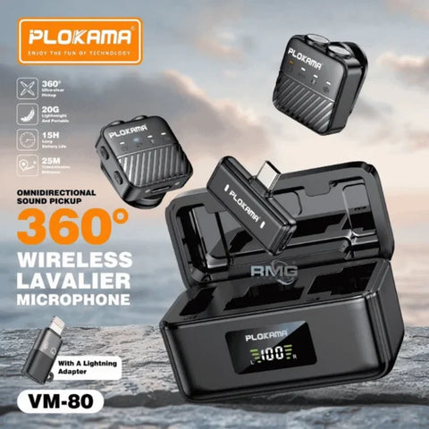 VM-80 Dual Wireless Lavalier Microphone