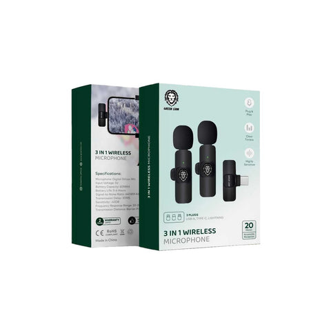 Green Lion 3 in 1 Wireless Microphone