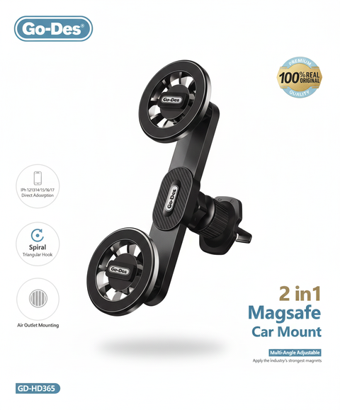 2 in 1 Magsafe Air Outlet Car Mount GD-HD365