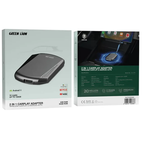 Green Lion 2 in 1 CarPlay Adapter 4GB Ram