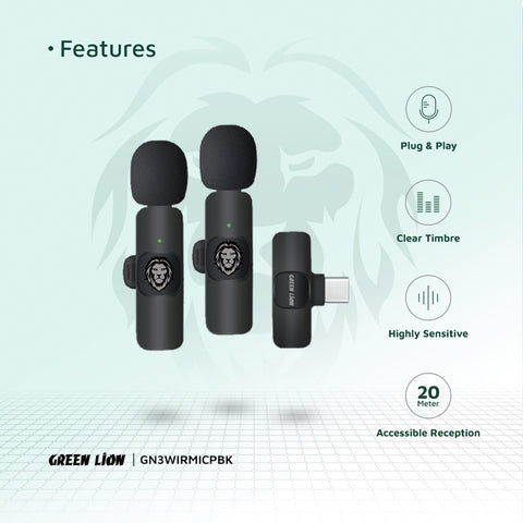 Green Lion 3 in 1 Wireless Microphone