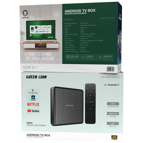 Android TV Box 4K with Remote Control