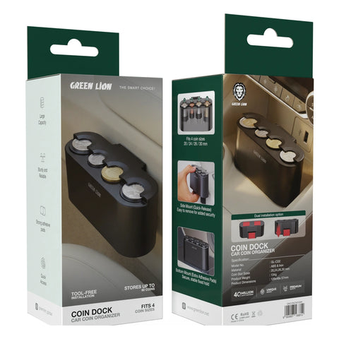 Green Lion Coin Dock Car Coin Organizer