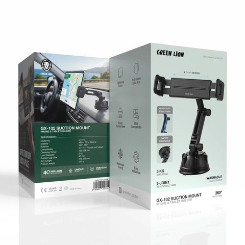 Green Lion GX-102 Suction Mount Phone & Tablet Holder