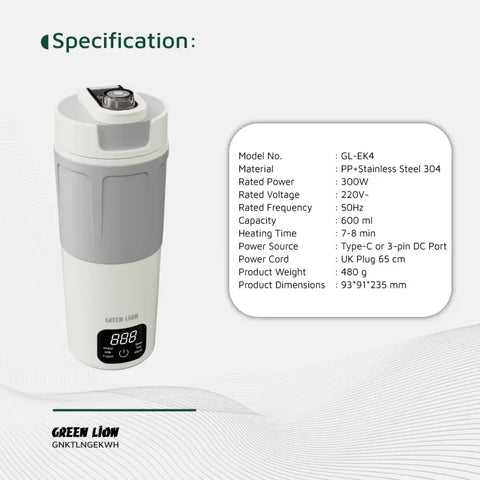 Kettle & Go Electric Kettle 600mL