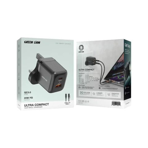 Ultra Compact GaN Wall Charger Pin A+C 20W