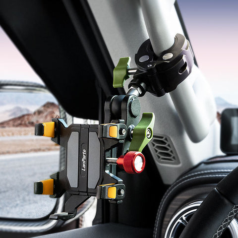 Heavy Duty Metal Mobile Phone Holder Anti-Shake Shockproof Mount for Motorcycle Bike Handlebar