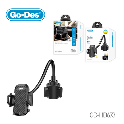 Car Cup Holder Phone Mount 360° Adjustable Flexible Arm Stand