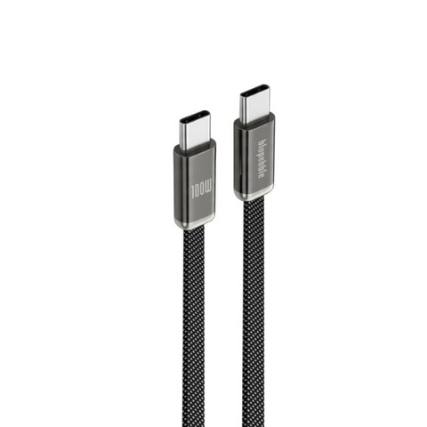 OWERFLOW PD 100W USB-C to USB-C Charge & Sync Flat Braided Cable