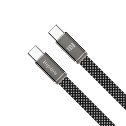 OWERFLOW PD 100W USB-C to USB-C Charge & Sync Flat Braided Cable