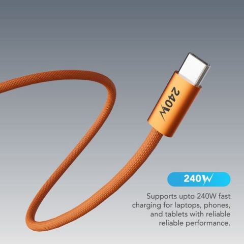 PowerFlow PD 240W USB-C to USB-C Charge & Sync Braided Cable