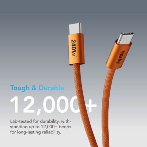 PowerFlow PD 240W USB-C to USB-C Charge & Sync Braided Cable