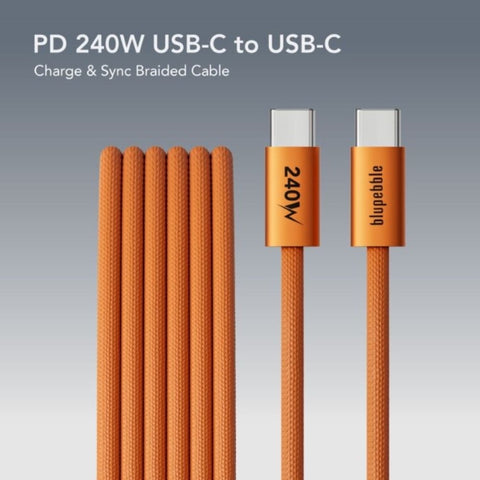 PowerFlow PD 240W USB-C to USB-C Charge & Sync Braided Cable