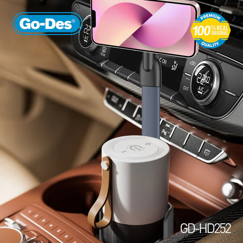 Go-Des Magnetic Car Cup Holder Mount - HD252