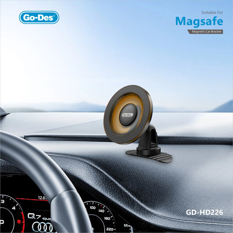 Magnetic Car Bracket Sticker Base 360 Degree Rotation MagSafe Compatible Universal Phone Mount with Strong Adsorption for Car Dashboard Windshield