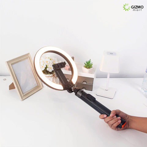 P61Q Aluminum Ring Light Selfie Stick