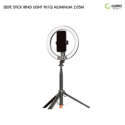 P61Q Aluminum Ring Light Selfie Stick
