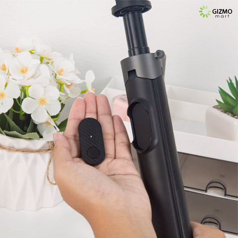 T03 Selfie Stick Auto Pop Open 360 Rotating Pan Tilt Black