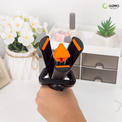 T03 Selfie Stick Auto Pop Open 360 Rotating Pan Tilt Black