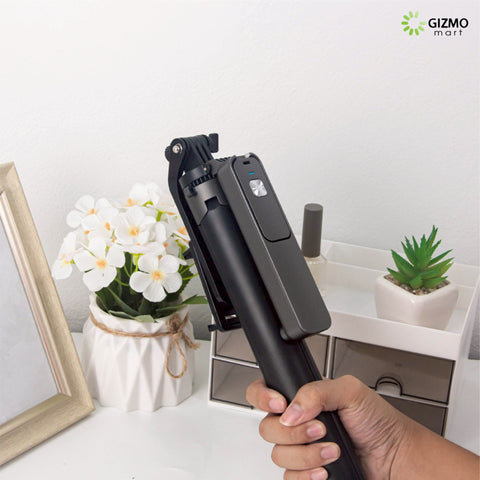 T03 Selfie Stick Auto Pop Open 360 Rotating Pan Tilt Black