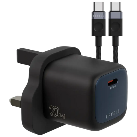 Vero GaN Single Port Adapter 20W with Type-C to Type-C