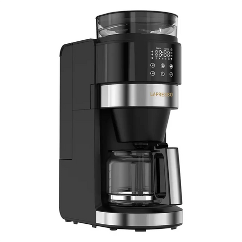 Coffee Brewer With Bean Grinder
