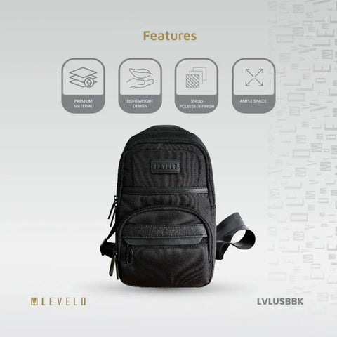 Levelo Urban Sling Bag - Black