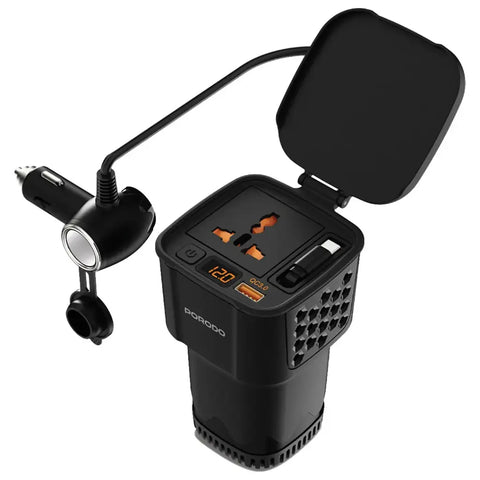 DriveStation 200W Car Power Inverter with Real-Time Voltage Display