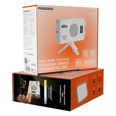 Porodo Lifestyle Cannes Capture Rechargeable Handheld Photography Fill Light